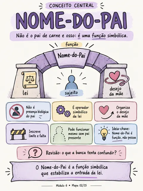 Mapa Nome-do-Pai, do Lacan Descomplicado, módulo 6